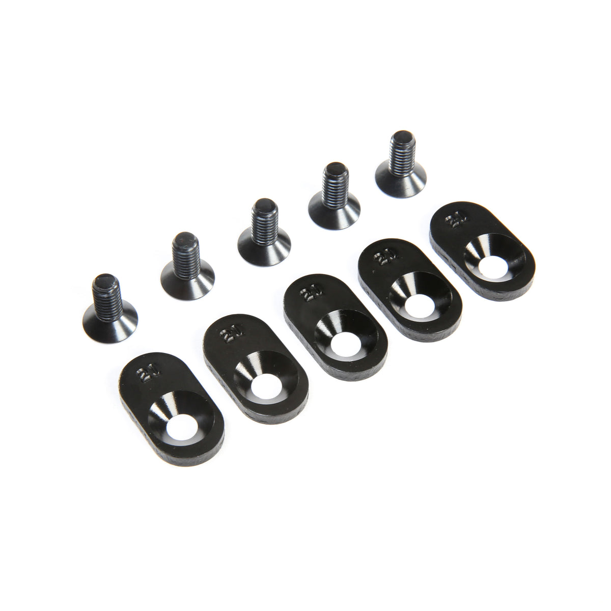 LOSI LOS 252105 Engine Mount Insert and Screws 21T, Black (5): 5ive-T 2.0 (fits 62T spur)