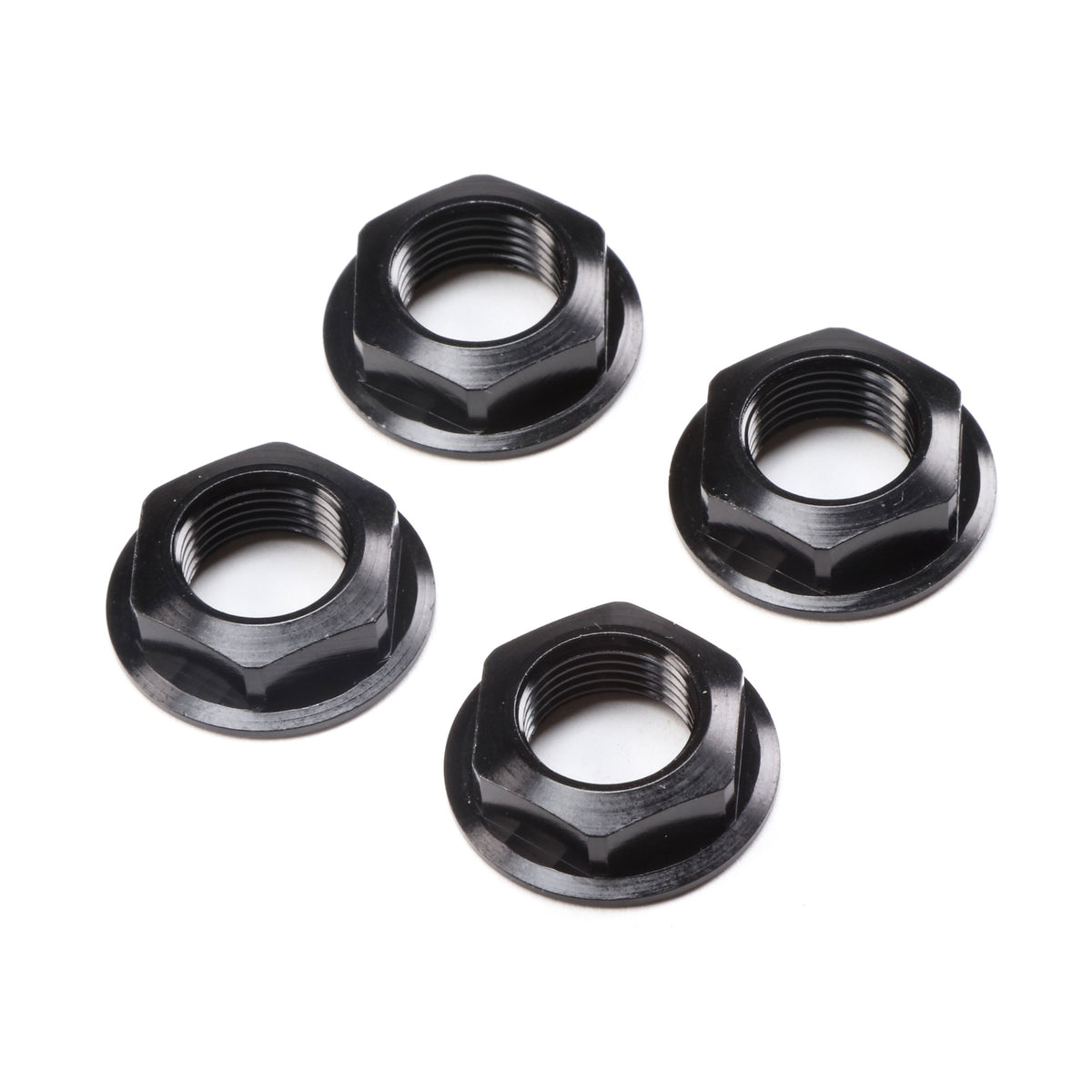LOSI LOS 252112 17mm Flanged Wheel Nut Black (4): Super Rock Rey