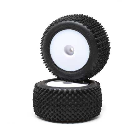 LOSI LOS 41013 Mini-T 2.0 Step Pin Pre-Mounted Rear Tires (White) (2)