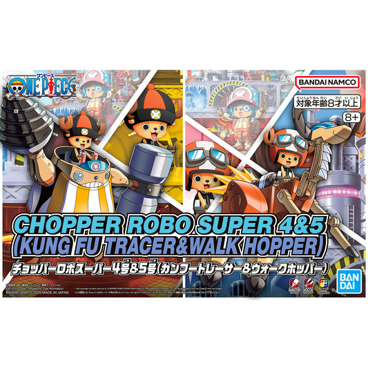 Bandai 2831083 One Piece Chopper Robo 04 Kung Fu Tracer & 05 Walk Hopper Model Kit Set