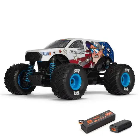 ARRMA 3530SFFT1 Freedom Flyer 223S BLX 1/10 2WD RTR Brushless Monster Truck (White) w/SLT2 2.4GHz Radio, DSC, Battery & Charger