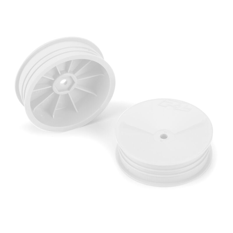 ProLine 284904 Velocity 2.0 Narrow 2WD Front 2.2" 12mm Buggy Wheels (2) White