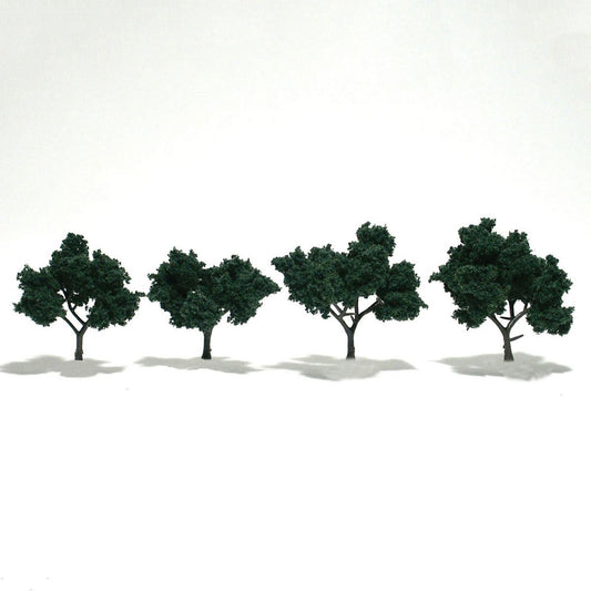 Woodland Scenics TR1505 1505 Dark Green Trees 2-3" (4)
