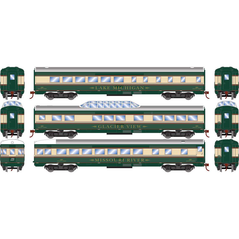 Roundhouse 79123 HO Streamline Passenger Cars, BN #1 (3)