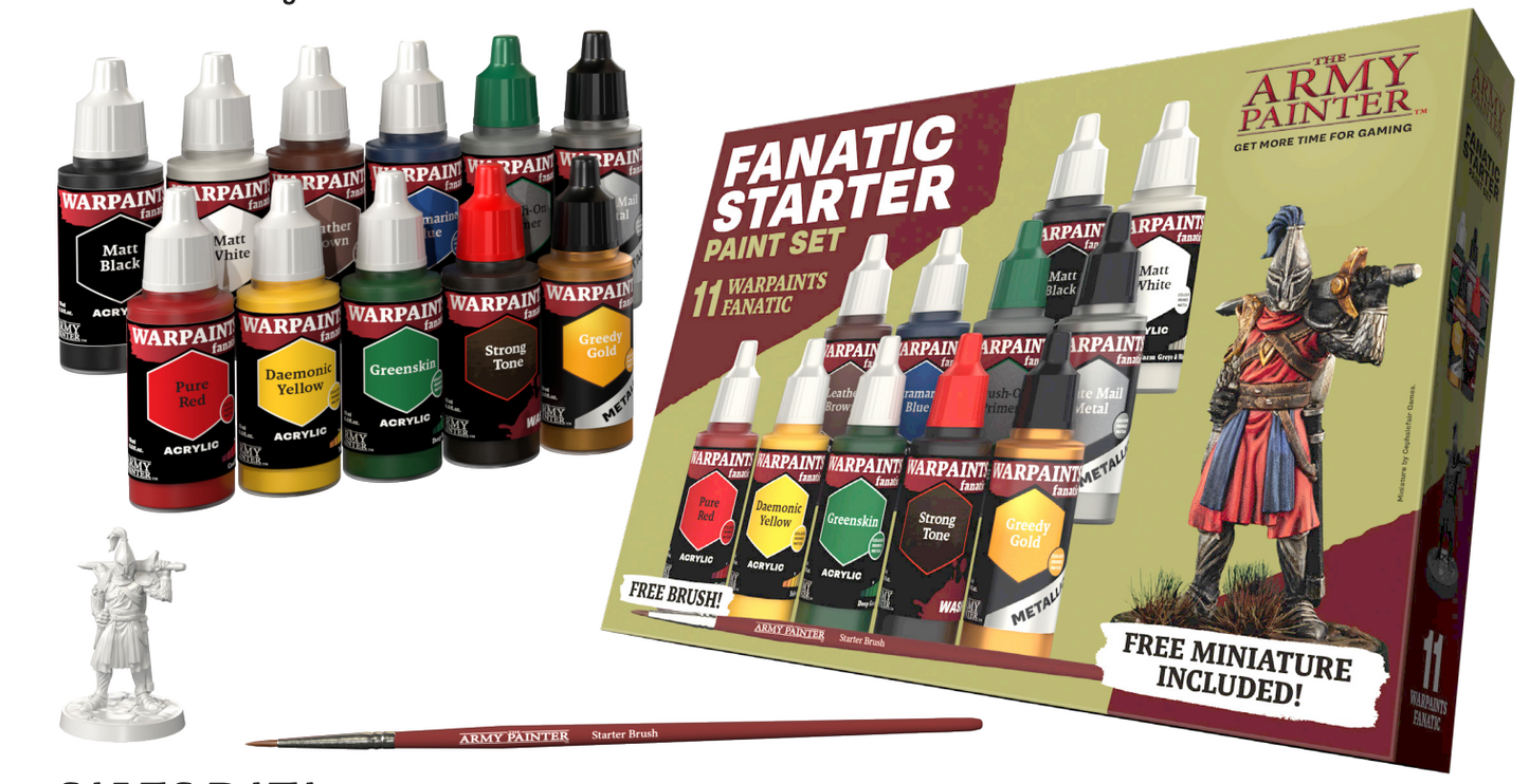 Army Painter WP8066 Warpaints Fanatic Acrylic Model Paint Set (Starter Set)