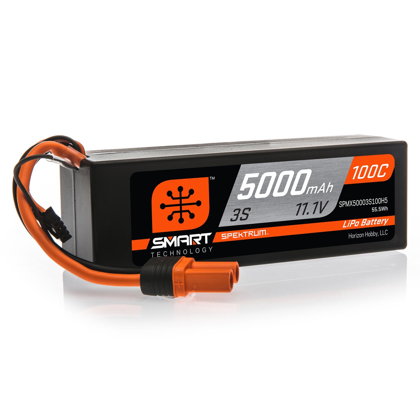 Spektrum X50003S100H5 5000mAh 3S 11.1V 100C Smart LiPo Hardcase IC5