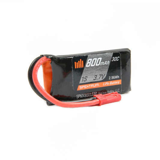 Spektrum X8001S30 1S 3.7V 800mAh 30C Li-Po Battery; JST-RCY