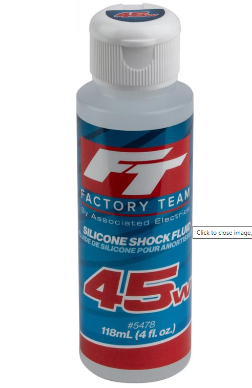Associated 5478 FT Silicone Shock Fluid, 45wt (575 cSt)