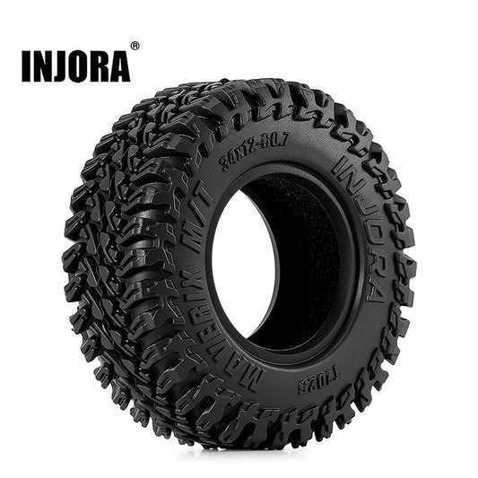 Injora T7025 0.7" 34x12mm MAVERIX M/T Tires for 1/30 SCX30 (T7025) (4)