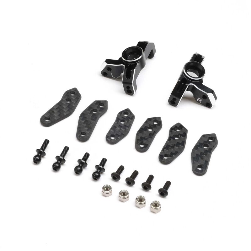 LOSI TLR-1062 Spindle Set, Aluminum, Black: 22S Sprint