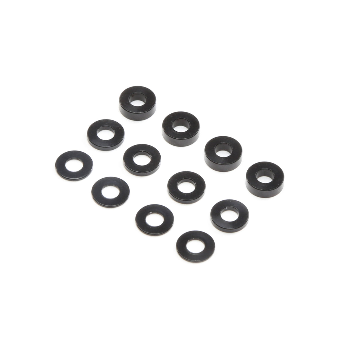 LOSI TLR 336007 M3 Caster Block Aluminum Washer Set (Black) (4)