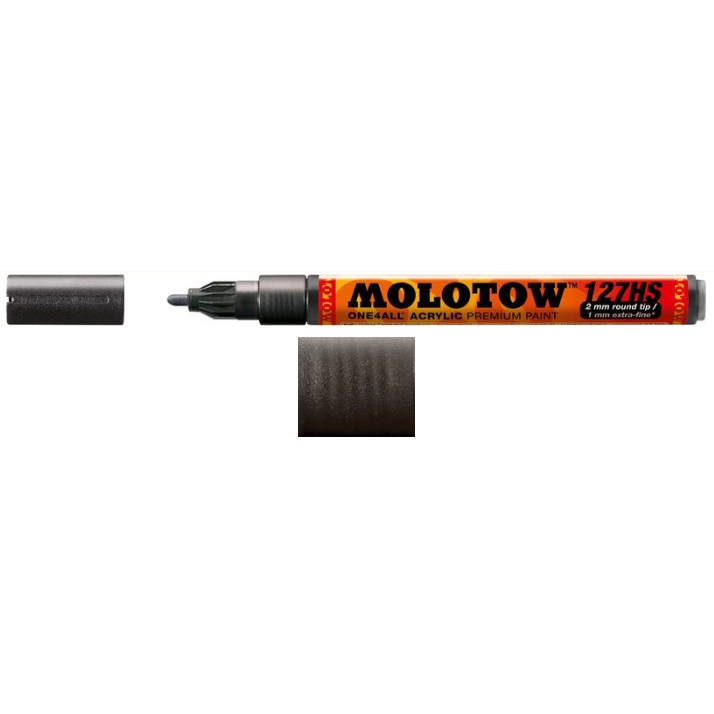 Molotow 127301 2mm Metallic Black Acrylic Paint Marker