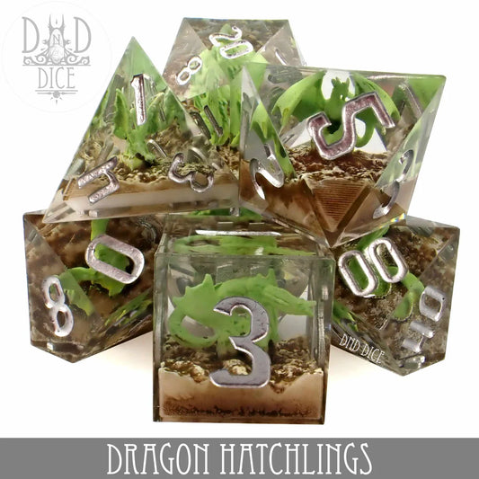 DND Dice HM07DHAT Dragon Hatchlings Handmade Dice