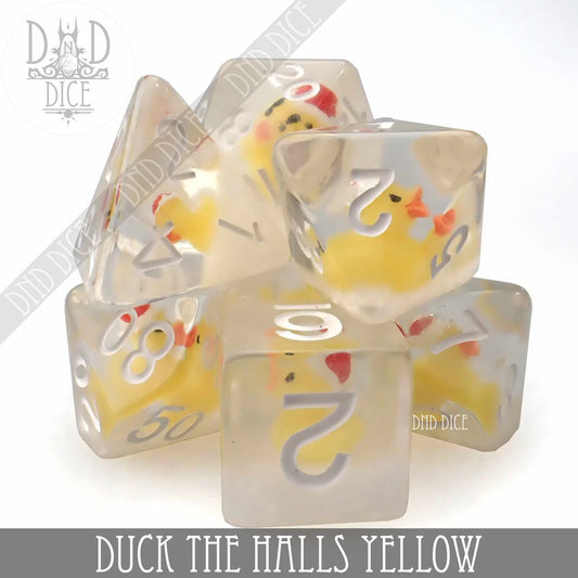 DND Dice PR07DHYE Duck the Halls Yellow Dice