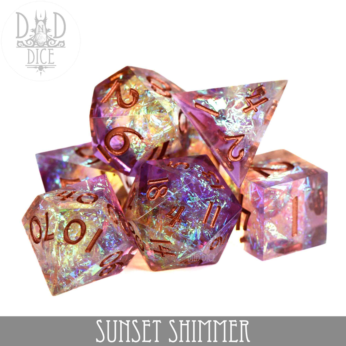 DND Dice HM07SHIMMER Sunset Shimmer (Handmade)