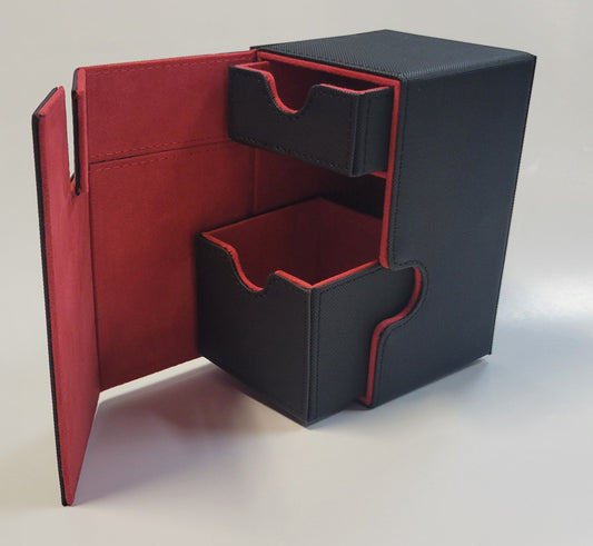 Gamerz Guard DB02388 Mythic Keep Flip n' Tray Deck Box Black/Red