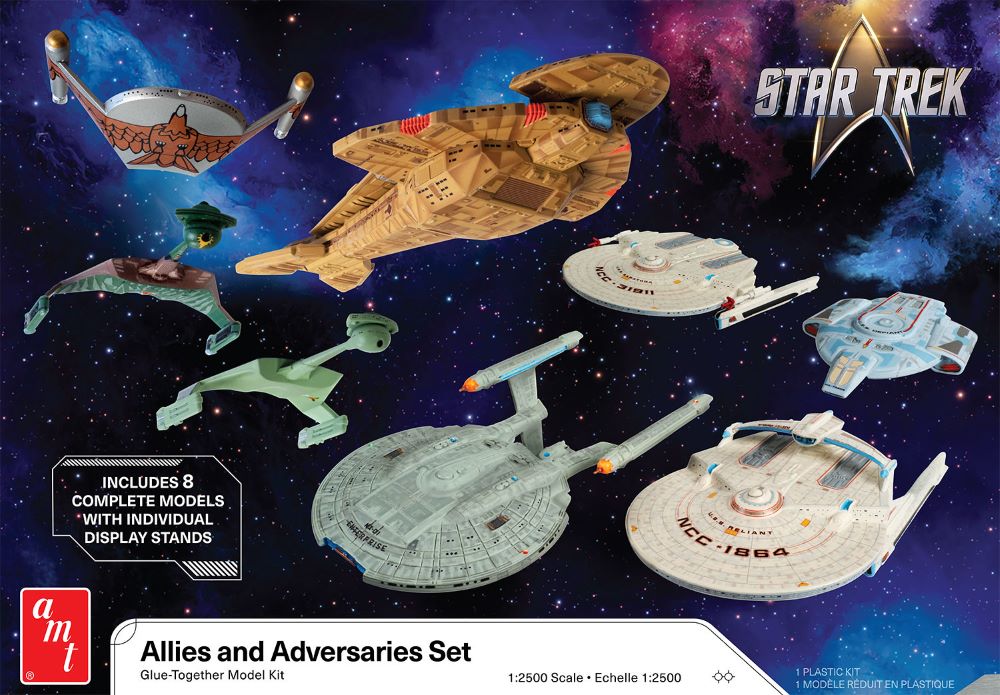 AMT 1443 1/2500 Star Trek Adversaries & Allies Ship Set (8) (Snap)