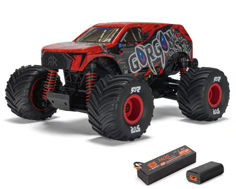 ARRMA 2130T2 1/16 GORGON GROM Red 4X4 RTR Brushed Monster Truck (Battery & Charger Included)