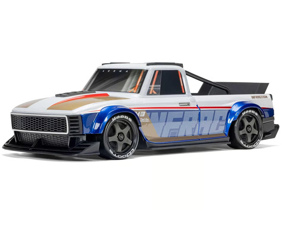 ARRMA 2315T1 Arrma Infraction Grom 3S BLX 1/12 4WD RTR Brushless Street Bash Truck (White/Blue) w/2.4GHz Radio & DSC (No Battery/Charger)