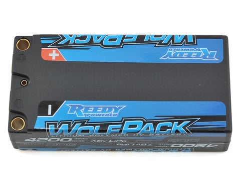 Associated 27318 WolfPack HV 2S Hard Case LiPo 50C Shorty Battery Pack (7.6V/4200mAh) w/5mm Bullets