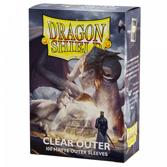 Arcane Tinmen 13002 Dragon Shield Sleeves: OUTER SLEEVES: MATTE CLEAR (100CT)