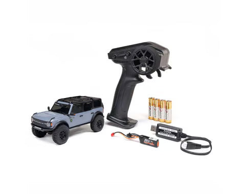 Axial 2048T2 1/30 SCX30 Ford Bronco Gray 4X4 RTR Brushed Rock Crawler (Battery & Charger Included)