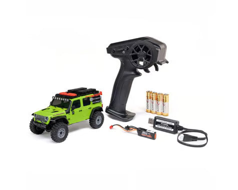 Axial 2261T1 1/30 SCX30 Jeep Wrangler JLU Green 4X4 RTR Brushed Rock Crawler (Battery & Charger Included)