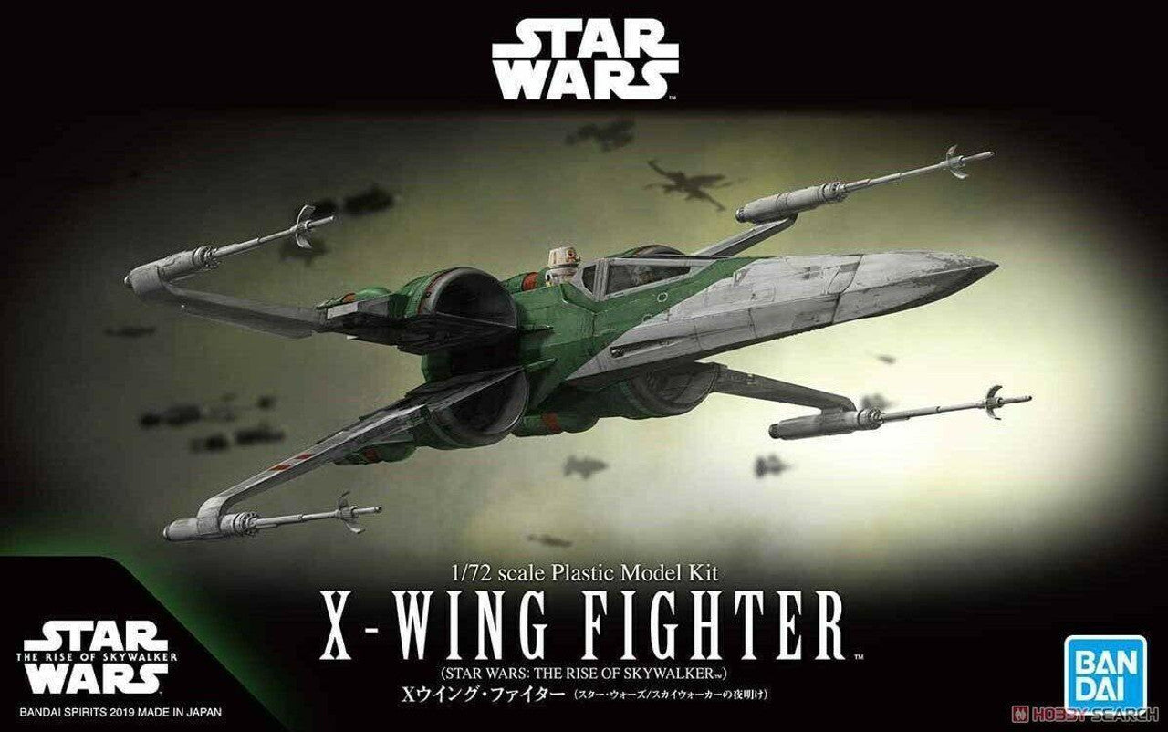 Bandai 2493970 "Star Wars: Rise of Skywalker" 1/72 Scale X-Wing Fighter Model Kit