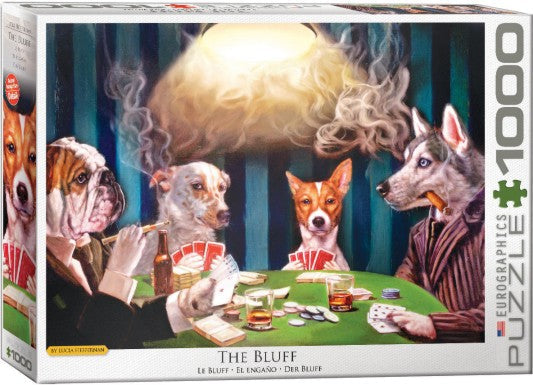 Eurographics Puzzles 65562 The Bluff ( Dogs Playing Poker) Puzzle (1000pc)