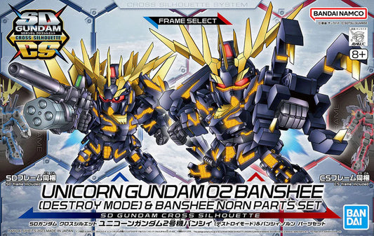 Bandai 2588122 SDCS #19 Unicorn Gundam 02 Banshee (Destroy Mode) & Banshee Norn