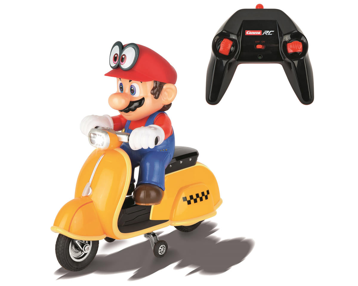 Carrera 200992 2.4GHz Super Mario Odyssey Scooter 1/18 R/C Car (Mario)