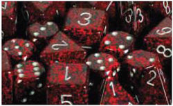 Chessex 25944 D6 -- 12MM Speckled, Silver Volcano, 36CT