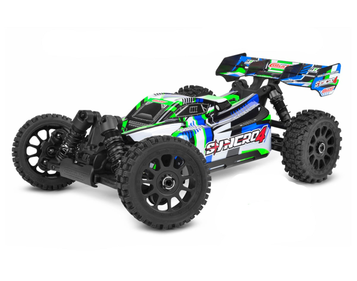 Corally 00295-G SYNCRO-4 1/8 Off-Road RTR Buggy, Green - Blue