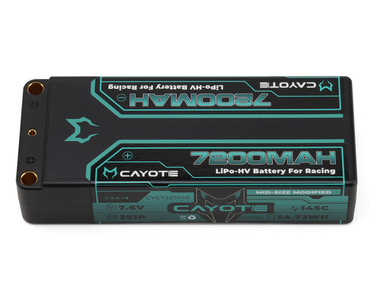 Cayote 722S145 2S 145C Mid-Size LiHV Battery (7.6V/7200mAh) w/5mm Connectors