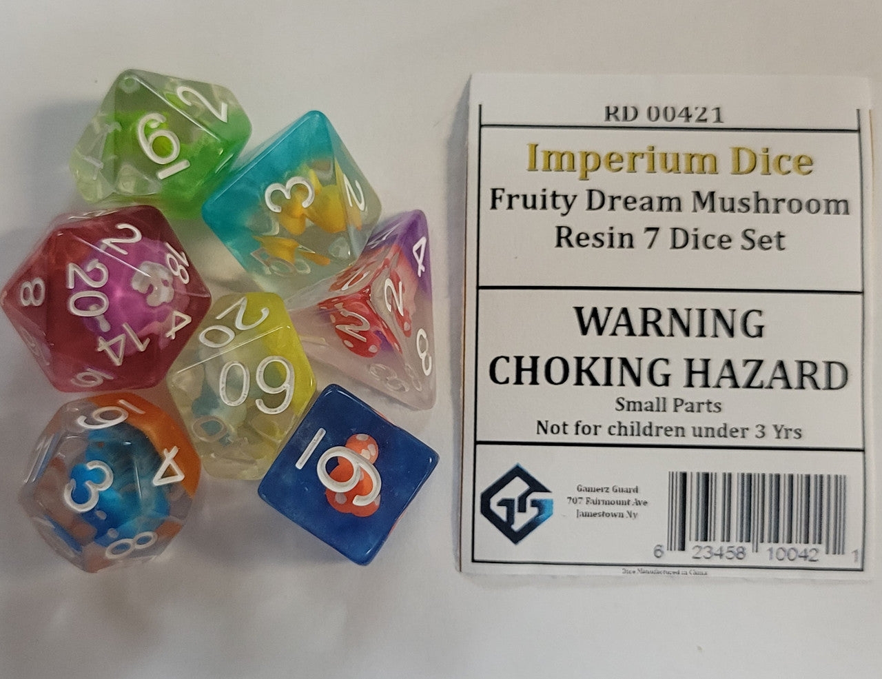 Gamerz Guard RD00421 Fruity Dream Mushroom Resin 7 Dice Set