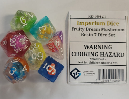 Gamerz Guard RD00421 Fruity Dream Mushroom Resin 7 Dice Set