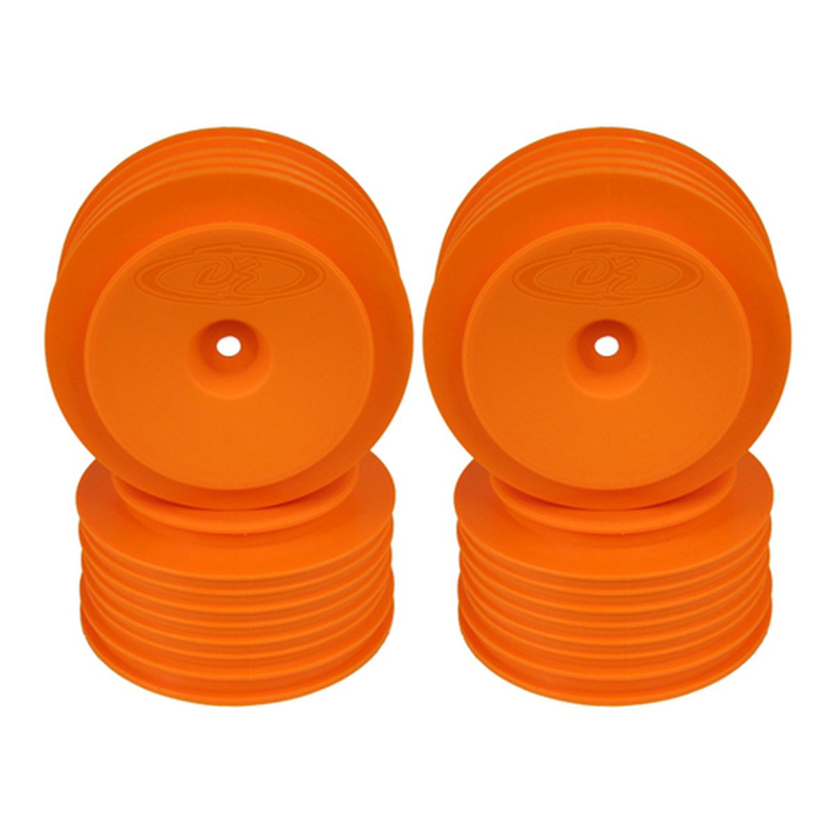 DE Racing PS4AO Speedline Plus SC Wheels for Associated SC5M-sc10 / +3mm / Orange / 4pcs