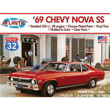 Atlantis M2006 1/32 1969 Chevy Nova SS Route 32 Plastic Model Kit, Skill Level 2