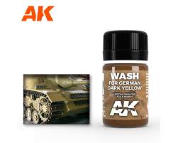 AK Interactive 300 Dark Yellow Wash Enamel Paint 35ml Bottle