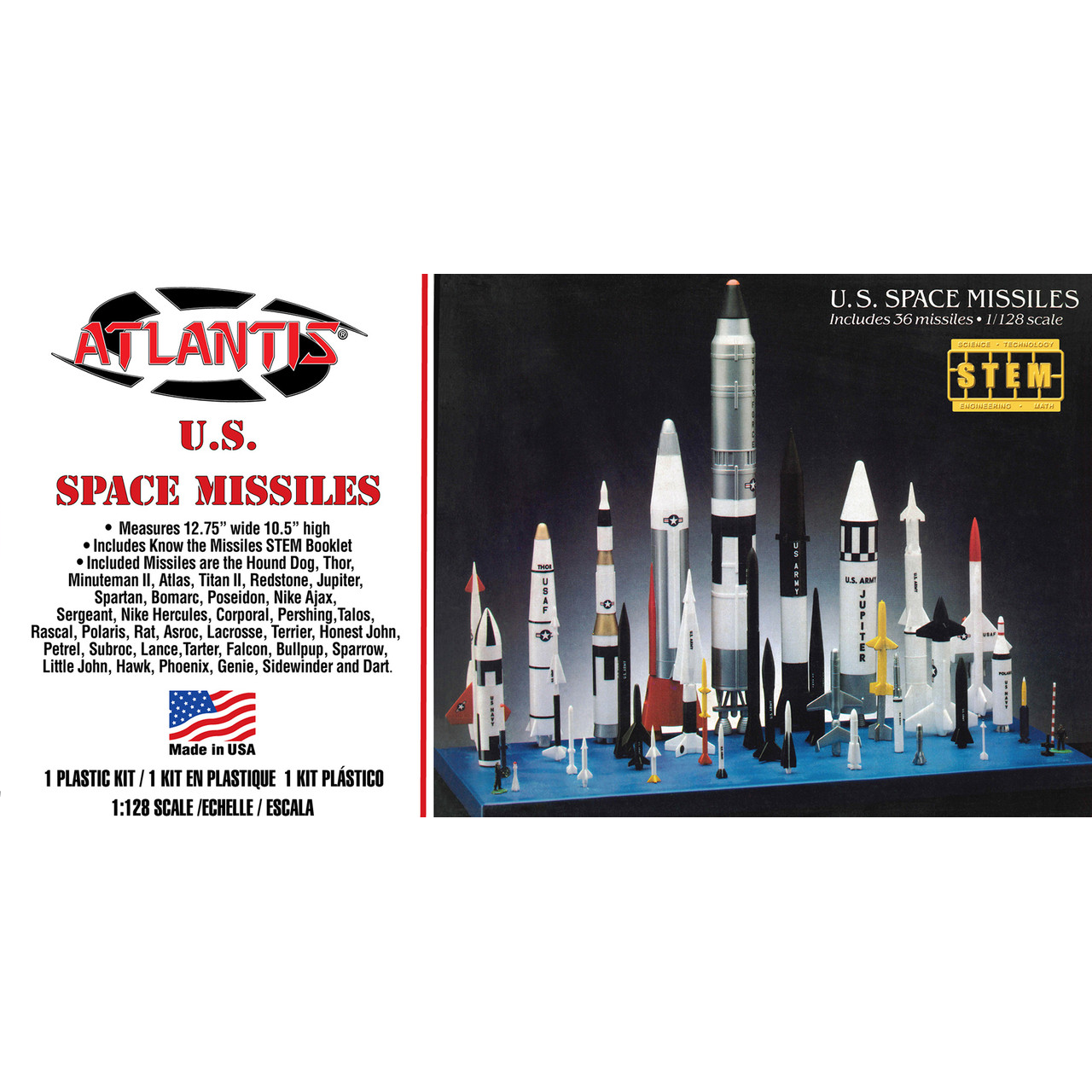 Atlantis 6871 US Space Missiles (36 diff) w/STEM Booklet