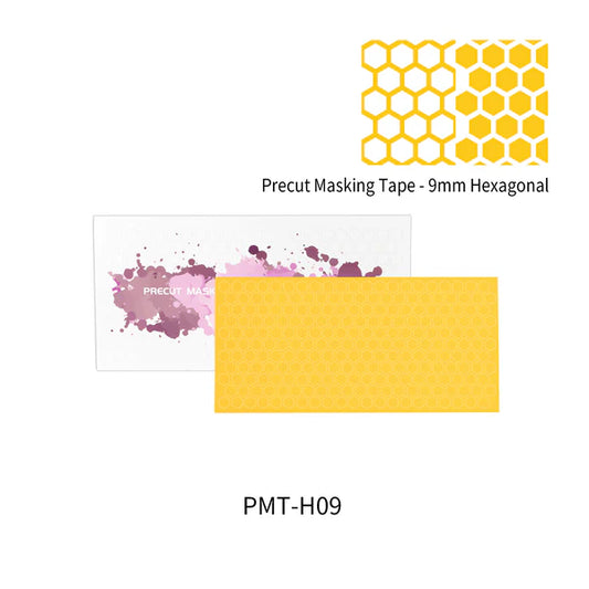 Dspiae PMTH09 9mm Hexagonal Shaped Precut Masking Tape