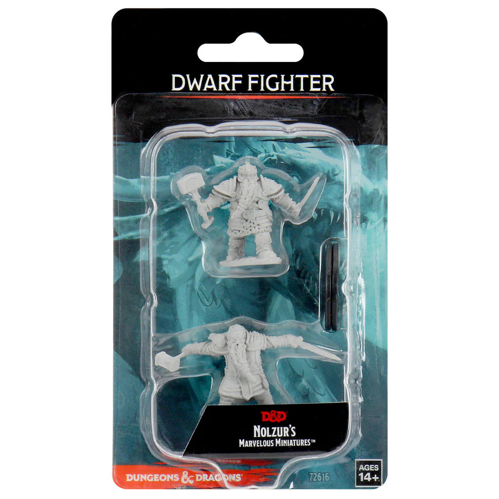 WIZKIDS 72616 D&D Nolzur’s Marvelous Miniatures: Dwarf Male Fighter