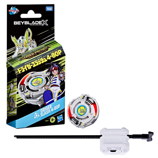 Hasbro G1843 Beyblade X X-Over Project Driger Slash 4-80P Starter Pack Set