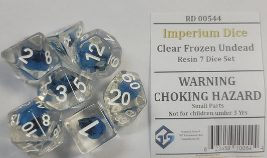 Gamerz Guard RD00544 Clear Frozen Undead Resin 7 Dice Set