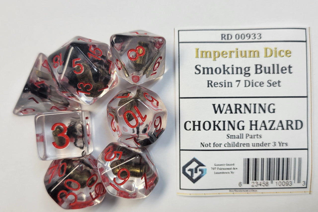 Gamerz Guard RD00933 Smoking Bullet Resin 7 Dice Set