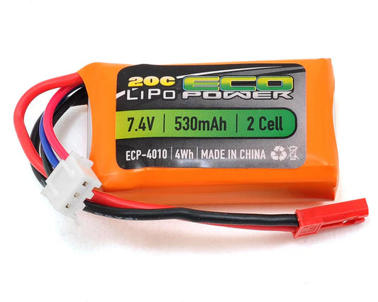 ECO Power 4010 2S LIPO 20C BATTERY 7.4V 530MAH *DISC*