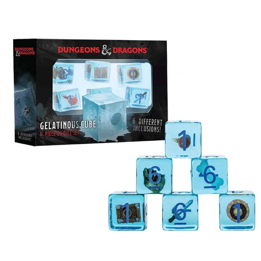 Fanroll 10967 D&D Gelatinous Cube - D6 Inclusion Dice Set (6ct)