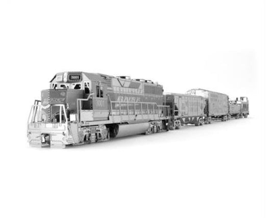 Fascinations 104 Metal Earth Freight Train Box Gift Set 3D Metal Model Kit
