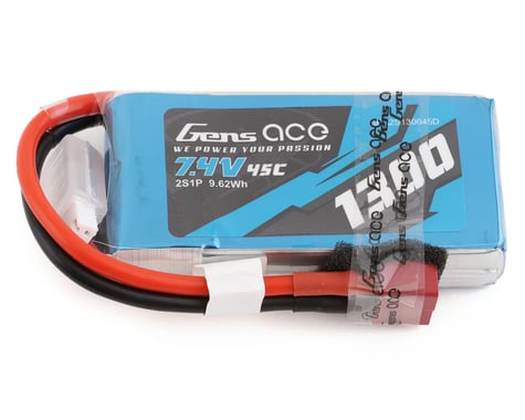 Gens Ace 2S130045D 2s LiPo Battery 45C ( 7.4V/ 1300mAh)