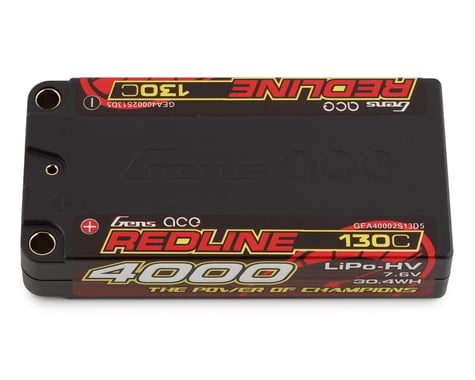 Gens Ace 40002S13D5 Redline 2S LiHV LiPo LCG Battery 130C ( 7.6V/ 4000mAh)
